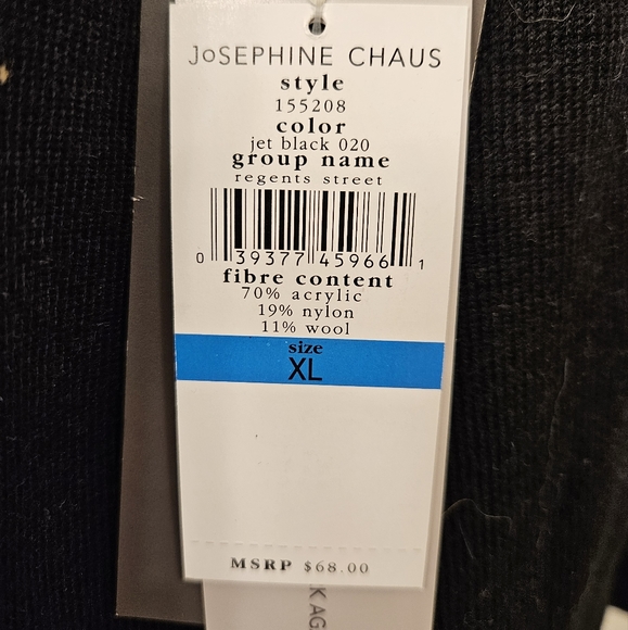 NWT - Josephine Chaus Black Shawl/Sweater/Wrap - Size XL - Picture 7 of 7